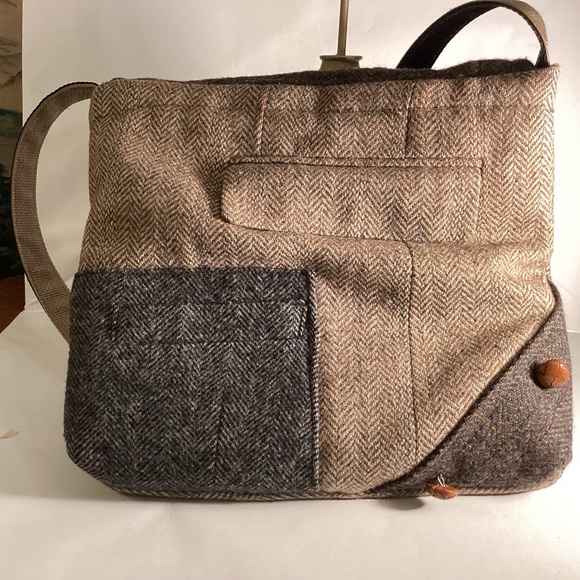 Handmade shoulder. Bag, made of wool jackets - Picture 6 of 10